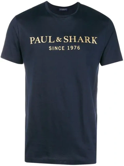 Paul & Shark Logo Print T-shirt - 150 Blue