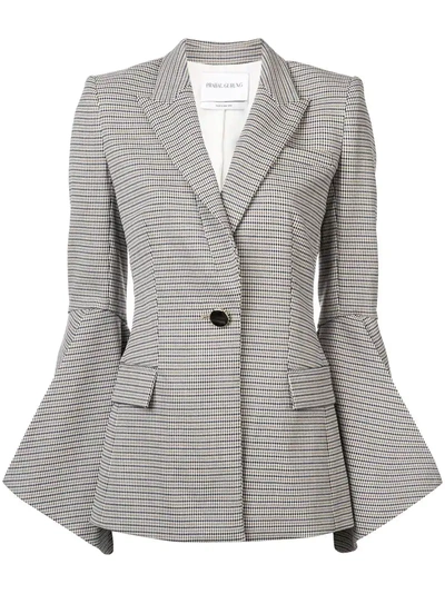 Prabal Gurung Bell Sleeve Blazer Jacket In Neutrals