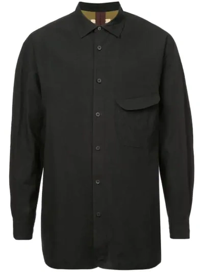 Ziggy Chen Oversized Button Shirt - Black