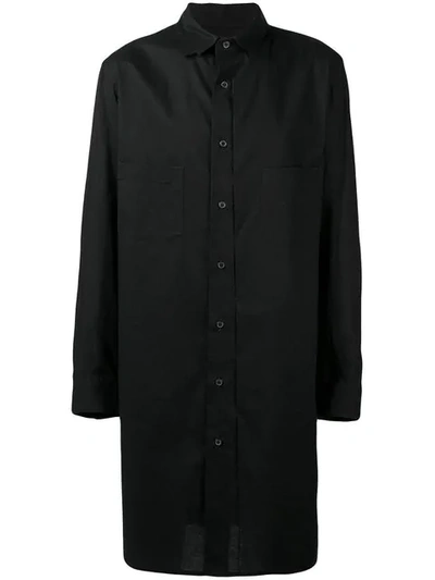 Yohji Yamamoto Long Length Shirt In Black