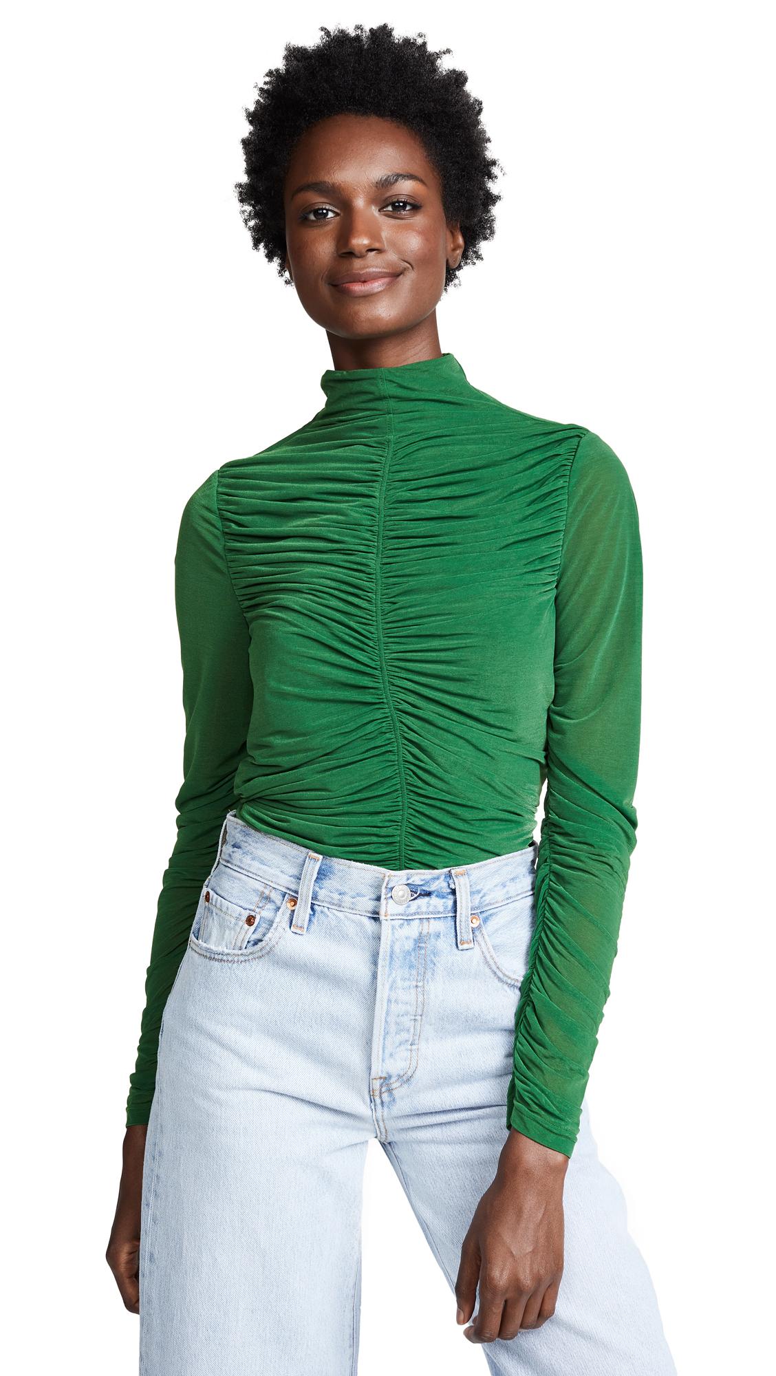 ruched turtleneck