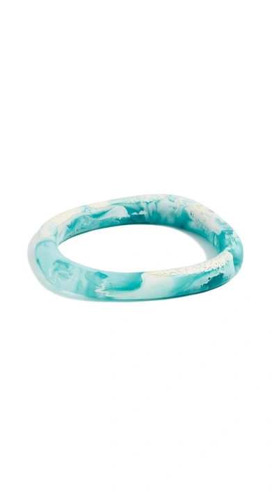 Dinosaur Designs Slate Bangle In Lagoon