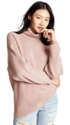 Free People Softly Structured Tunic Sweater In Mauve