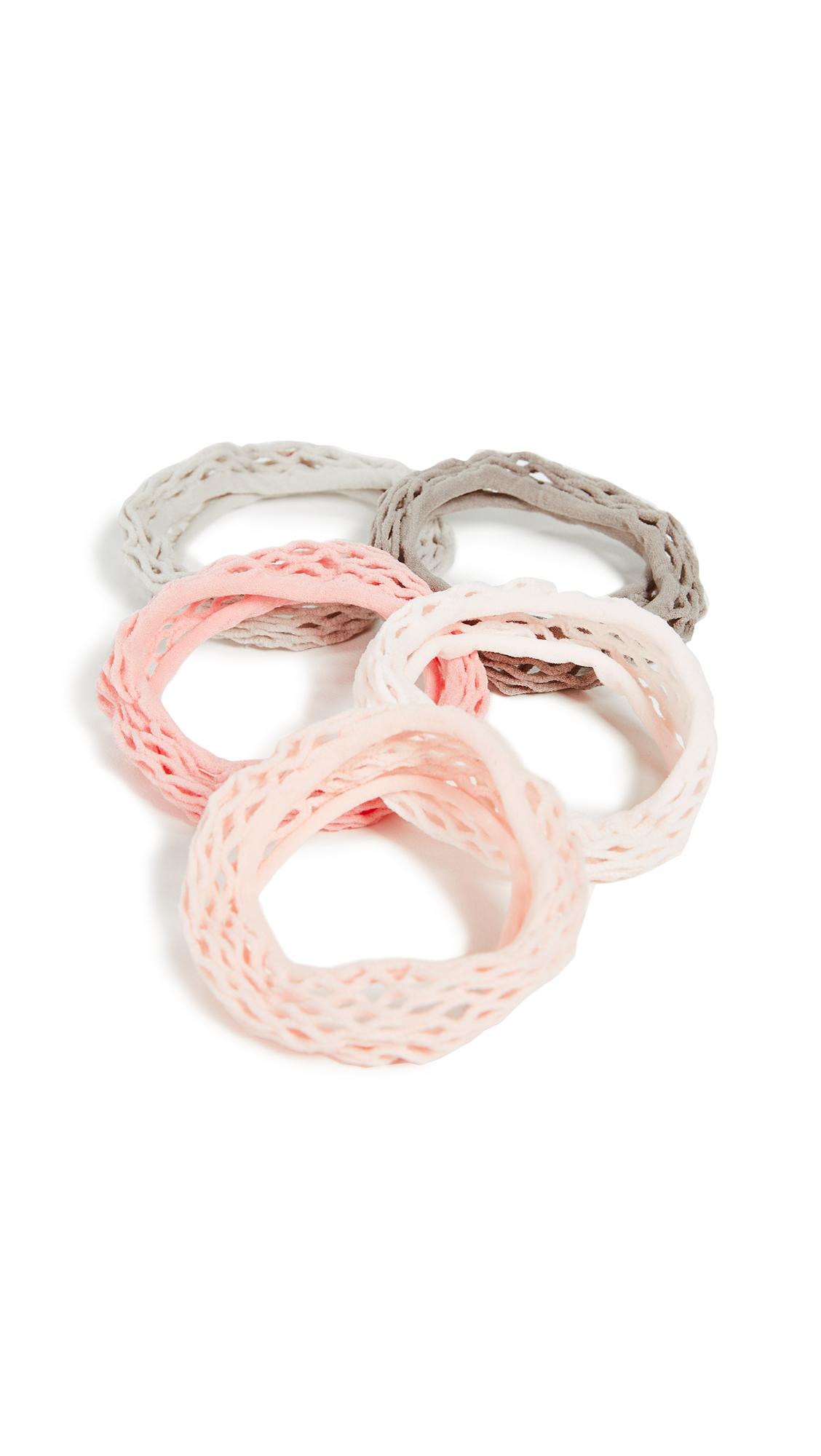 Kitsch Mesh Hair Ties In Blush Mauve Modesens