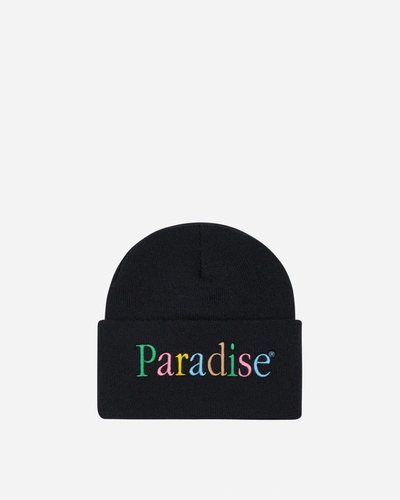 Paradis3 Colors Logo Cuff Beanie In Black