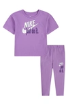 Nike Kids' Boxy T-shirt & Leggings Set In Rush Fuchsia
