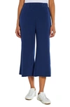 Three Dots Pull-on French Terry Crop Bootcut Pants In Medieval Blue