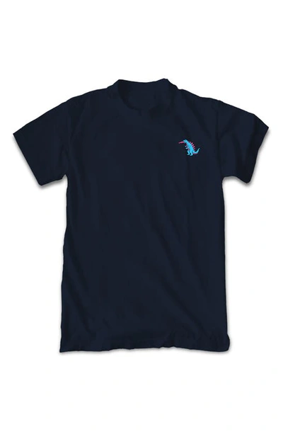 Riot Society Dinosaur Cotton Graphic T-shirt In Navy