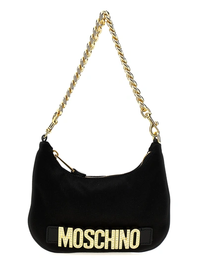 Moschino Logo Handbag Hand Bags In Black