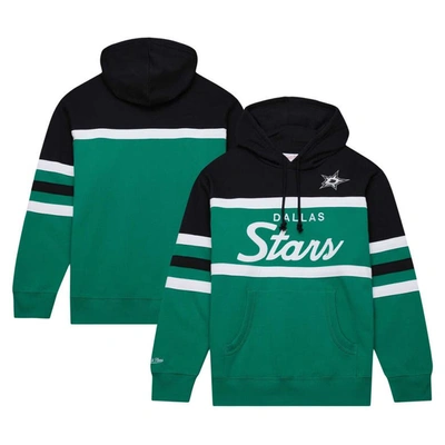 Mitchell & Ness Men's  Kelly Green, Black Dallas Stars Head Coach Pullover Hoodie In Kelly Green,black