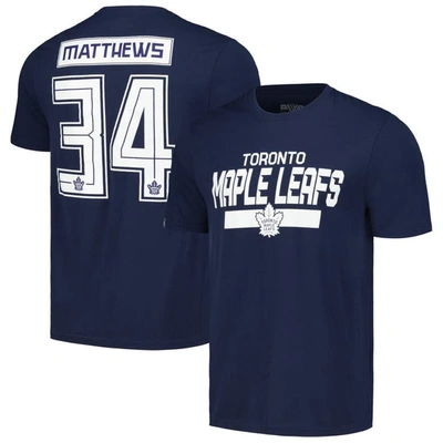 Levelwear Auston Matthews Navy Toronto Maple Leafs Richmond Player Name & Number T-shirt