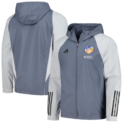 Adidas Originals Adidas Gray Fc Cincinnati 2024 All-weather Full-zip Jacket