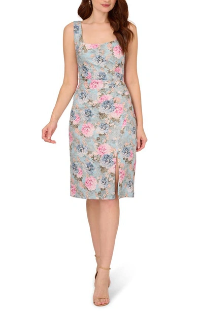 adrianna papell bodycon dress Adrianna Papell Bell Sleeve Jersey Sheath Dress