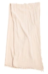 Saachi Gauze Cotton Scarf In Beige