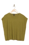 Eileen Fisher Sleeveless Organic Linen & Organic Cotton Top In Coriander
