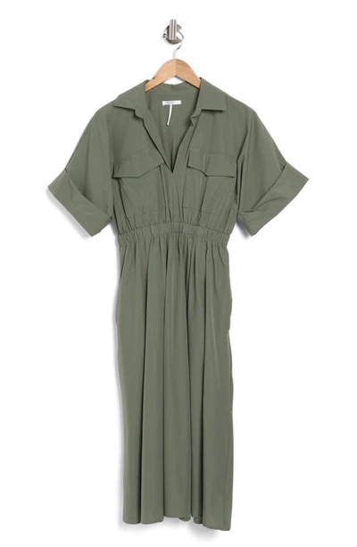 Stitchdrop Everett Shirtdress In Green