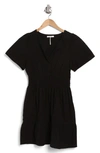 Stitchdrop Short Sleeve Dress In Black