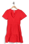 Stitchdrop Short Sleeve Dress In Tomato