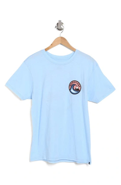 Quiksilver Feelin The Vibe Mod Graphic T-shirt In Clear Sky Heather