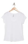 Spanx Slub V-neck T-shirt In White