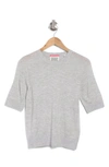 Scotch & Soda Short Sleeve Sweater In Light Grey Melange