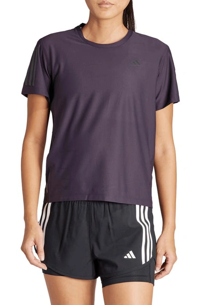 Adidas Originals Own The Run Performance T-shirt In Aurora Black
