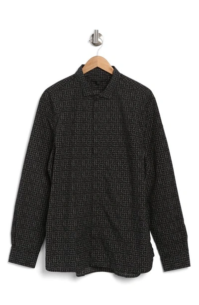 John Varvatos Rodney Slim Fit Cotton Sport Shirt In Black