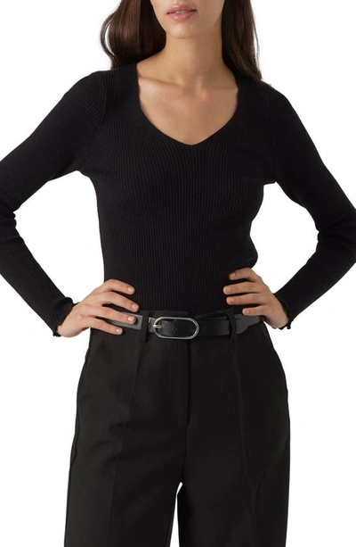 Vero Moda Evie Rib Sweater In Black