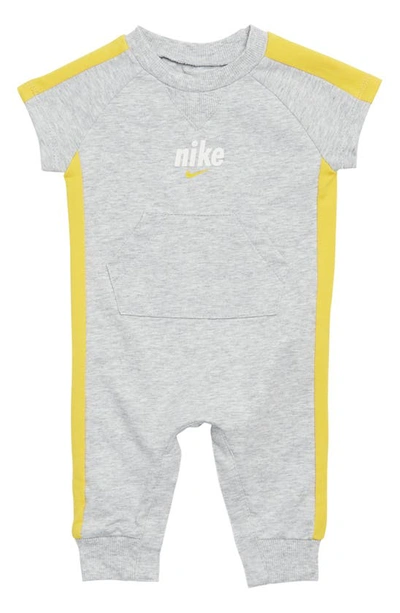 Nike Babies' Kangaroo Pocket Romper In Light Smoke