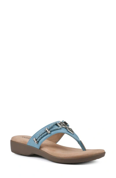 Cliffs By White Mountain Bailee Sandal In Turquoise/ Woven