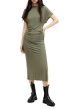Allsaints Natalie Stretch Modal Maxi Dress In Green
