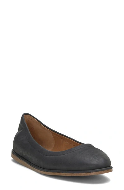 Lucky Brand Wimmie Flat In Black Leather