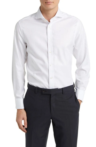 Charles Tyrwhitt Slim Fit Non-iron Cotton Twill Dress Shirt In White