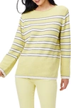 Nic + Zoe Skyline Stripe Sweater In Yellow Multi