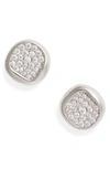 Nordstrom Pavé Cubic Zirconia Stud Earrings In Platinum Plated