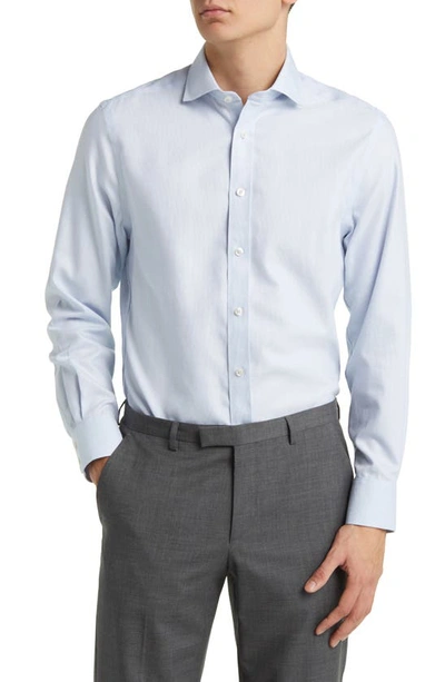 Charles Tyrwhitt Clifton Slim Fit Non-iron Cotton Twill Dress Shirt In Blue