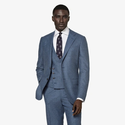 Suitsupply Mid Blue Three-piece Lazio Suit
