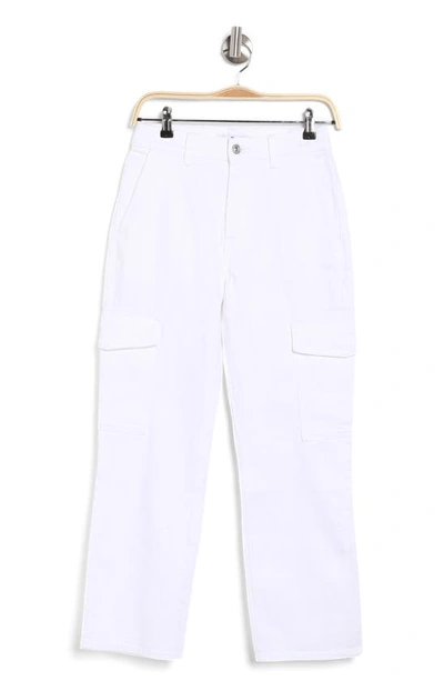 7 For All Mankind Logan Cargo Pants In Bright White