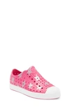 Native Shoes Kids' Jefferson Sugarlite Slip-on Sneaker In Rad Pink/ Silver Stars