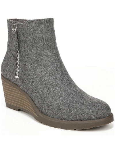 Dr. Scholl's Shoes Chloe Womens Wedge Boots In Grey