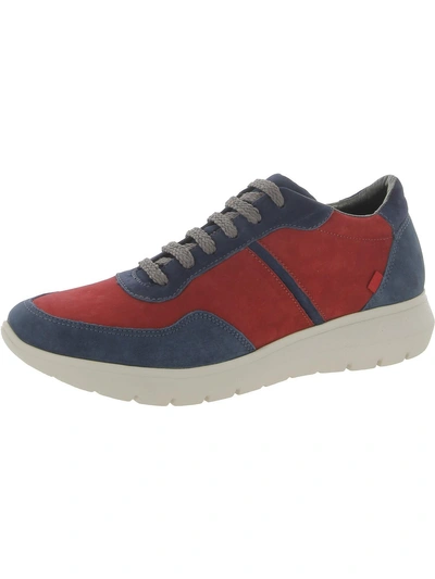 Marc Joseph Gramercy Womens Padded Insole Low Top Casual And Fashion Sneakers In Red