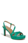 Naturalizer Abby Strappy Platform Sandal In Jade Green Smooth Faux Leather