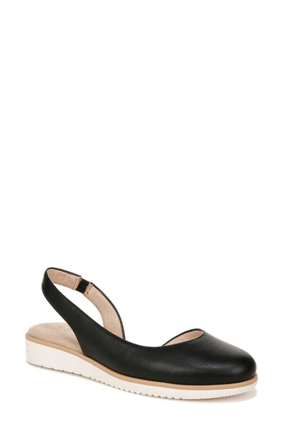 Soul Naturalizer Idea Slingback Flat In Black Faux Leather