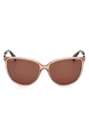 Max Mara 58mm Gradient Butterfly Sunglasses In Beige/ Other / Gradient Brown