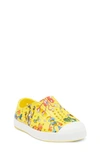 Native Shoes Kids' Jefferson Water Friendly Perforated Slip-on In Crayon Yellow/ Vic Robuddies