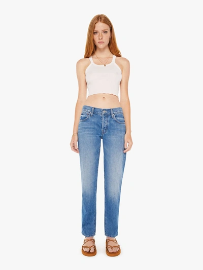 Mother The Slider Hover Heart Throb Jeans In Blue