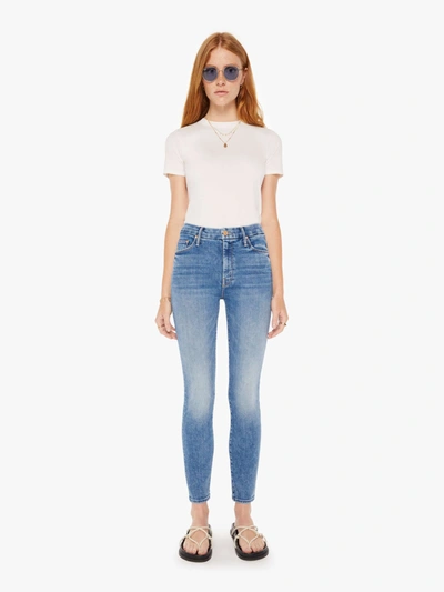 Mother High Waisted Looker Ankle On The Road Jeans In Blue