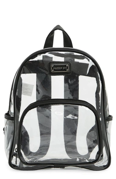 Madden Girl Clear Vinyl Mini Backpack In Black