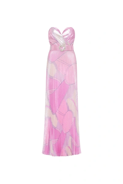 Rebecca Vallance Samar Strapless Gown In Pink
