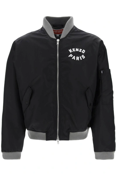 Kenzo Lucky Tiger Bomber Jacket In Black